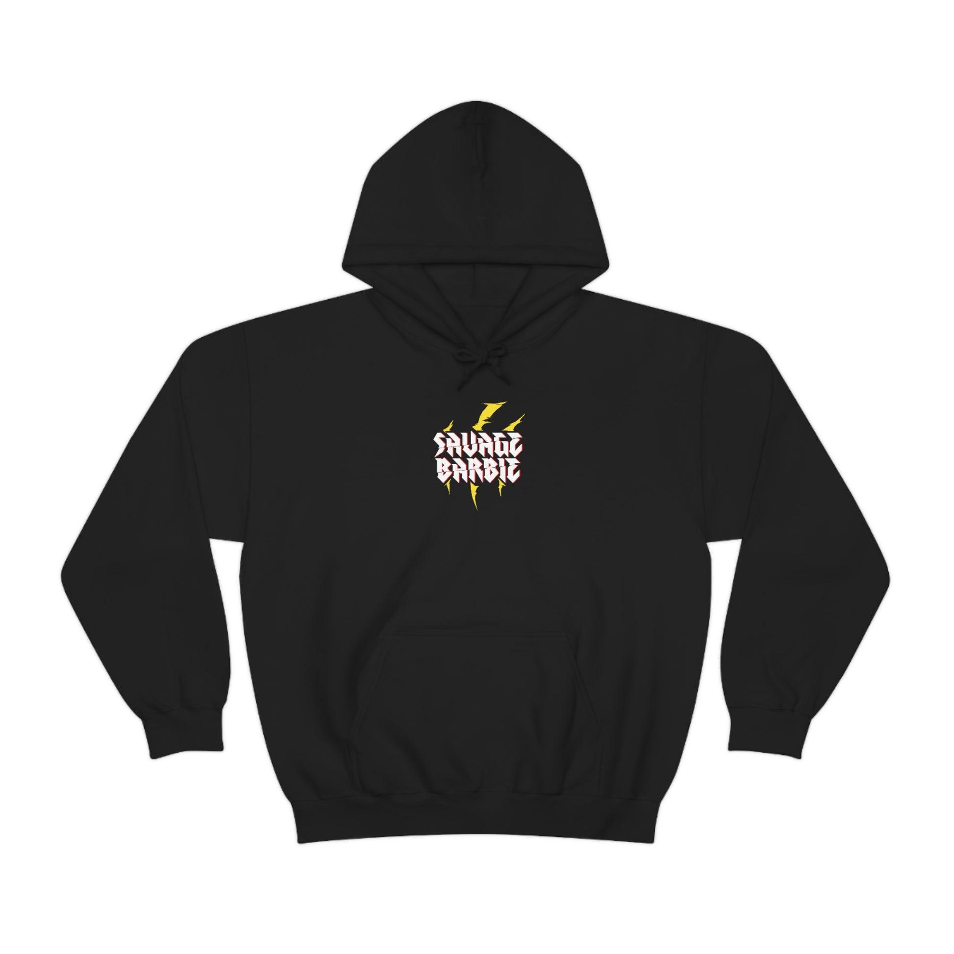 front of hoodie, yellow scars