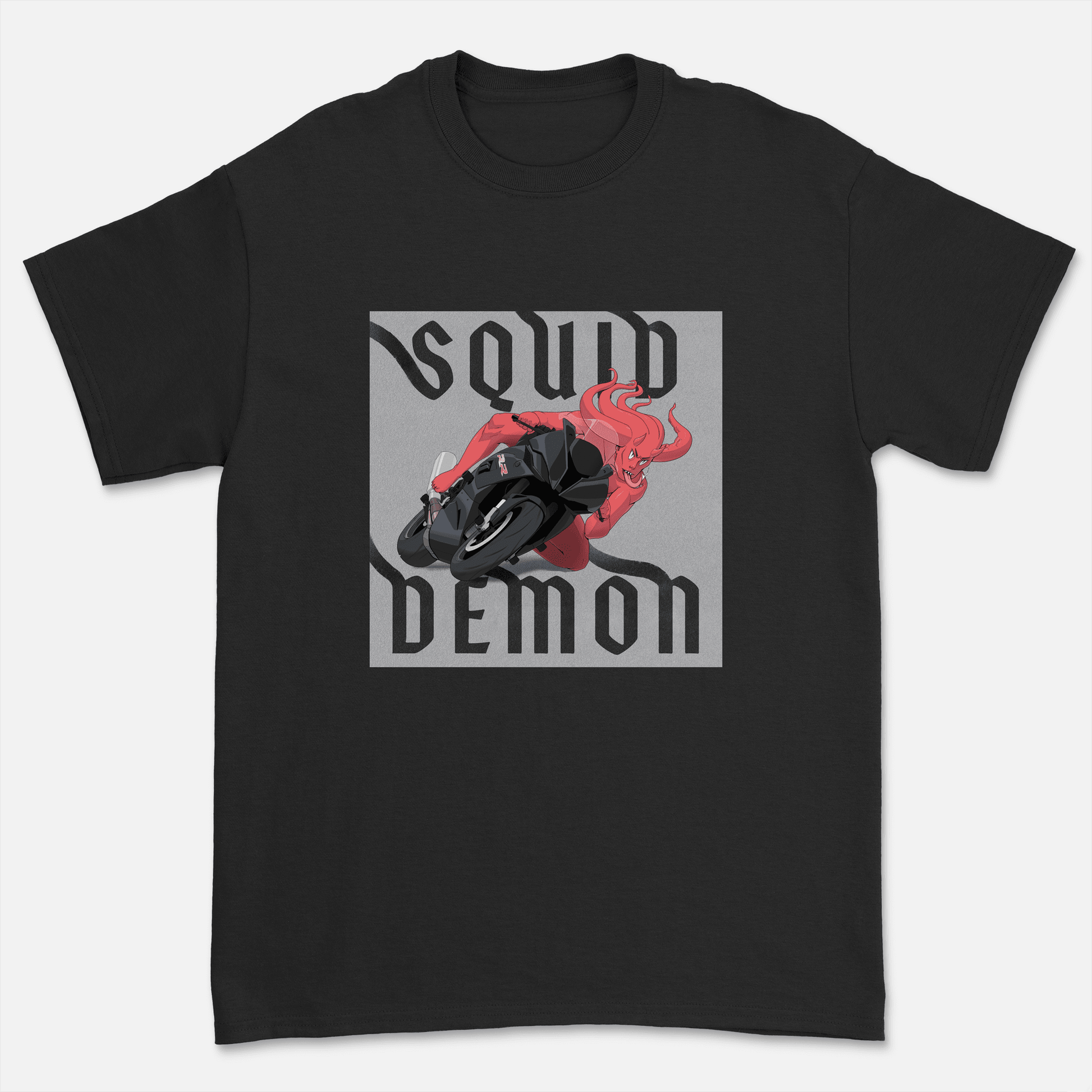 SQUID DEMON BMW S1000RR sportbike motorcycle t-shirt front