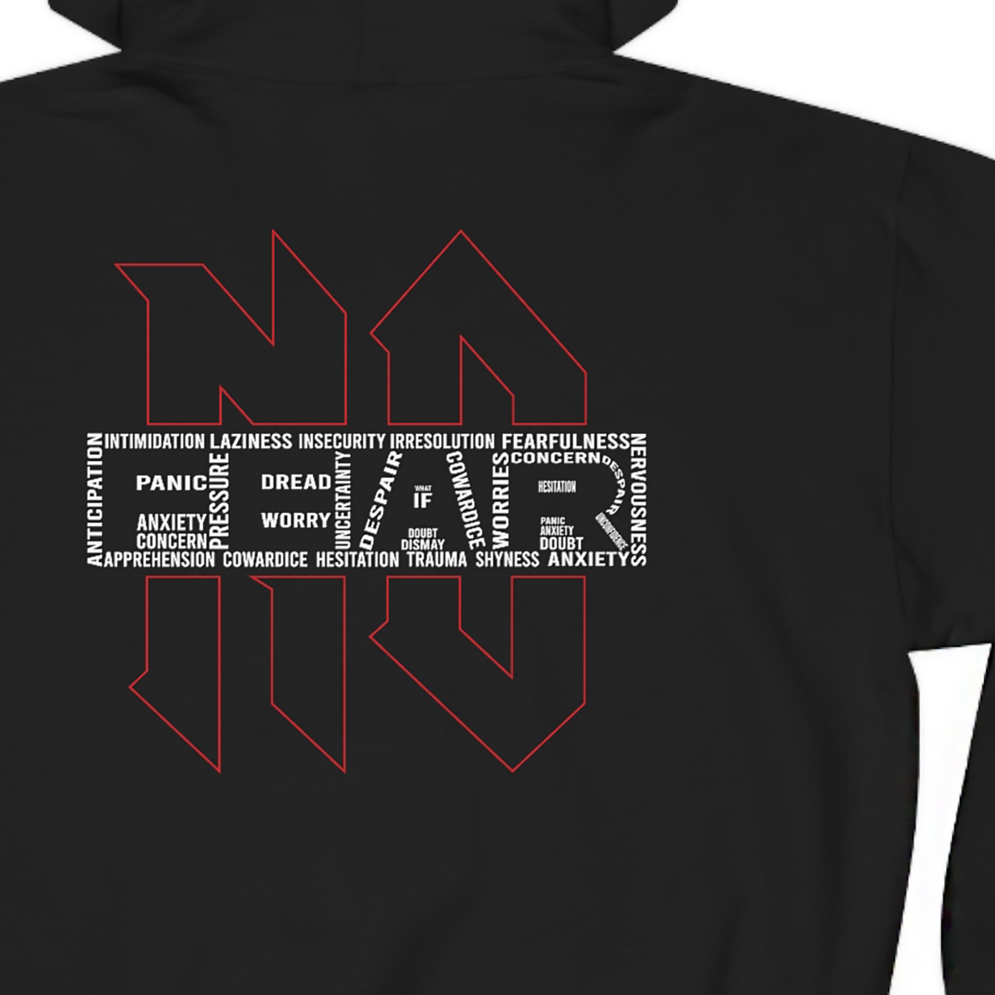 back of hoodie close-up