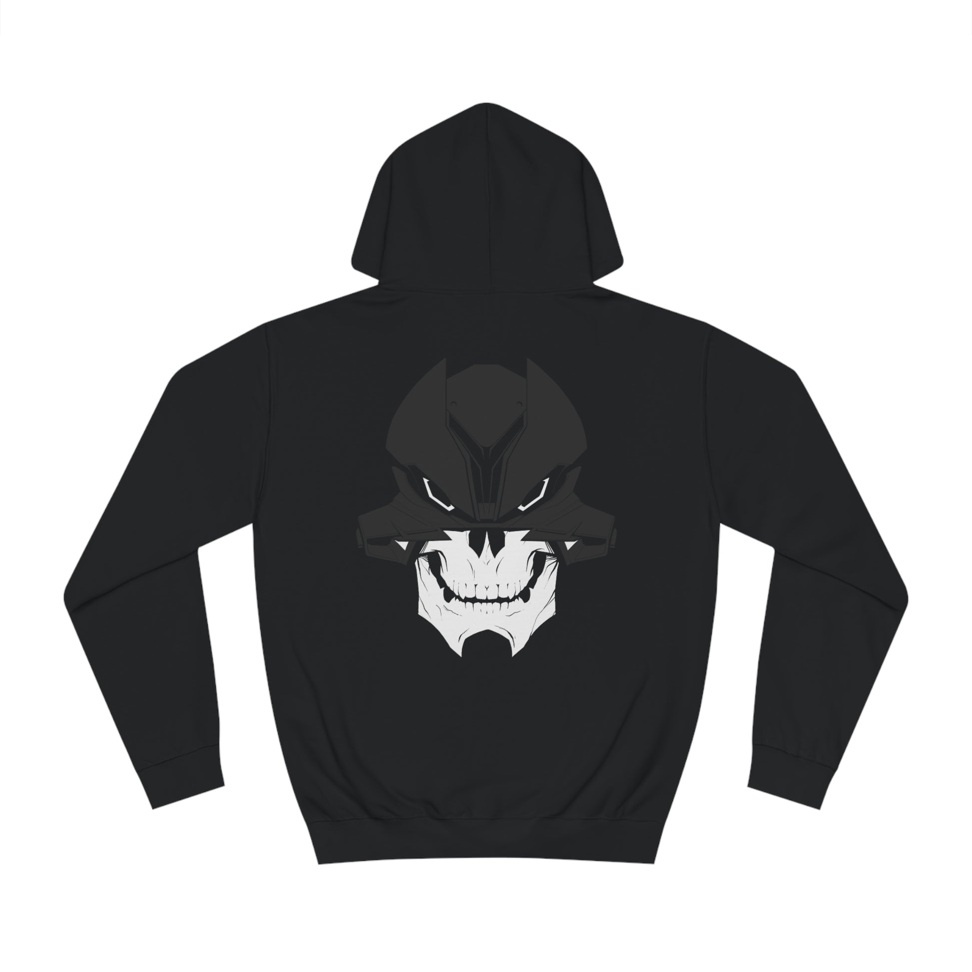 back of hoodie with black graphic
