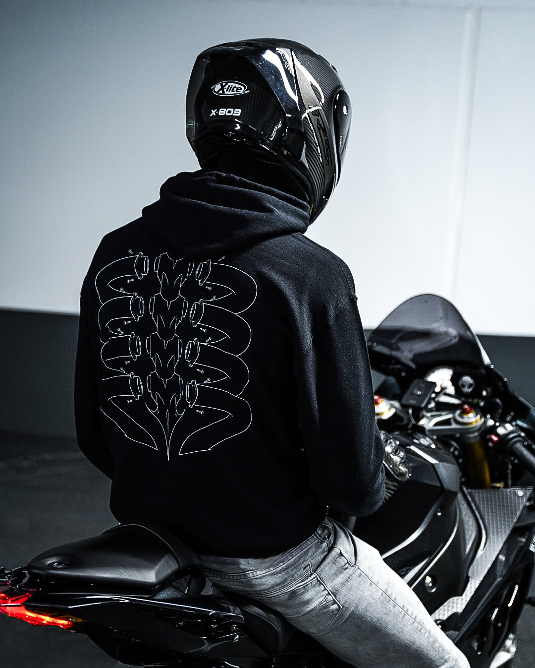 "BUILT DIFFERENT" MOTORCYCLE HOODIE
