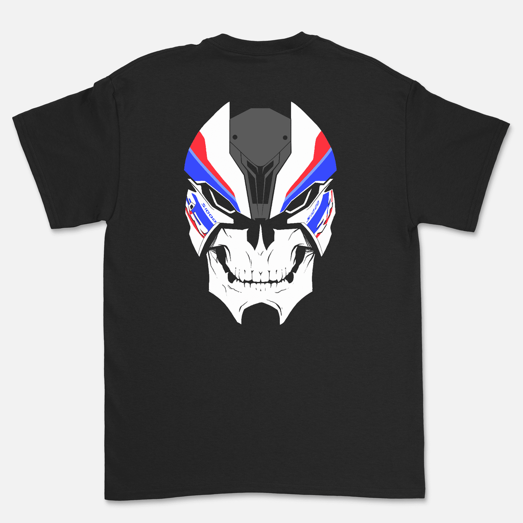 BMW S1000RR SKULL sportbike motorcycle t-shirt back