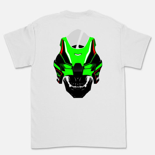 KAWASAKI ZX10R SKULL sportbike motorcycle t-shirt back