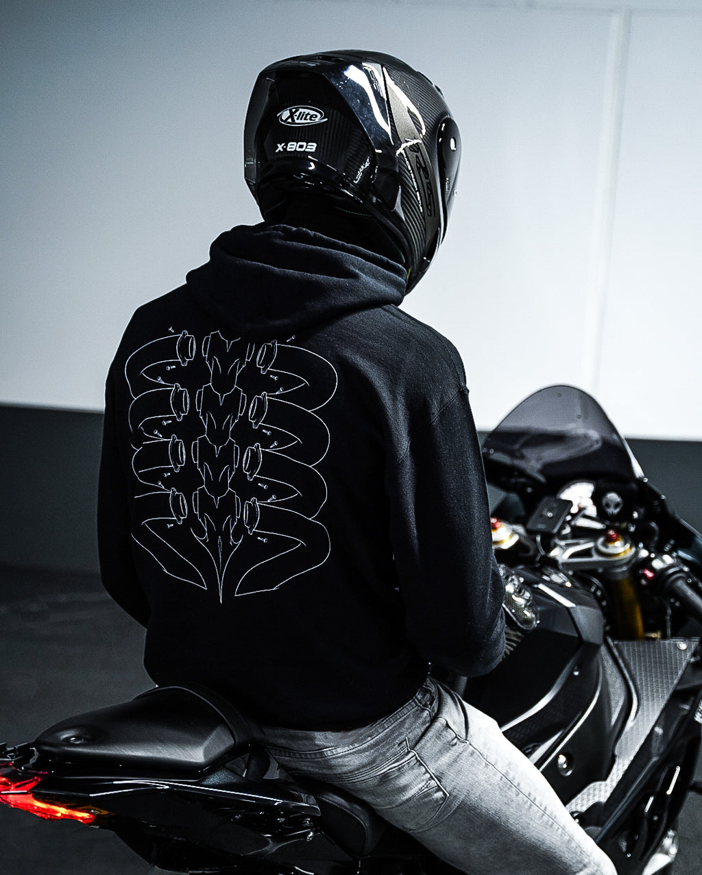"BUILT DIFFERENT" MOTORCYCLE HOODIE