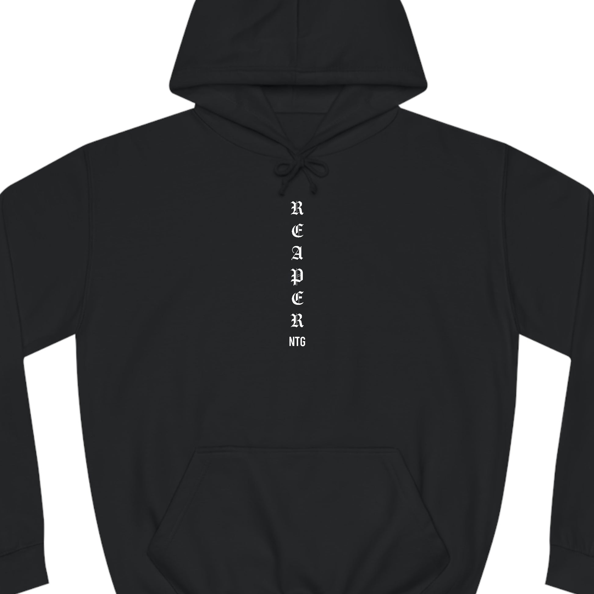 reaper sportbike hoodie front text graphic close-up