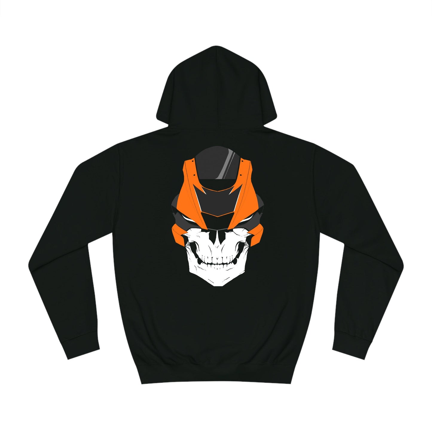 back of yamaha r6 sportbike hoodie orange